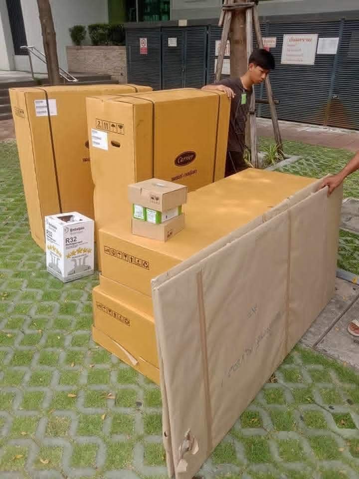 ฉีดล้างแผงคอยล์เย็นด้วยเครื่องฉีดน้ำแรงดัน